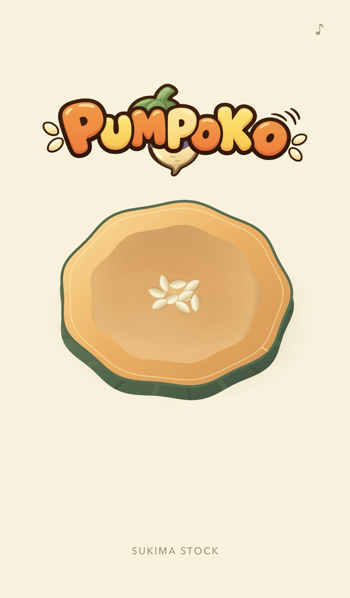 PUMPOKOのタイトルとカボチャの断面