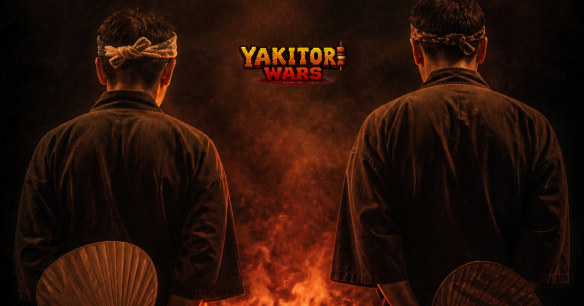 焼き鳥の焼き加減を読み合うYakitori Warsの対戦画面